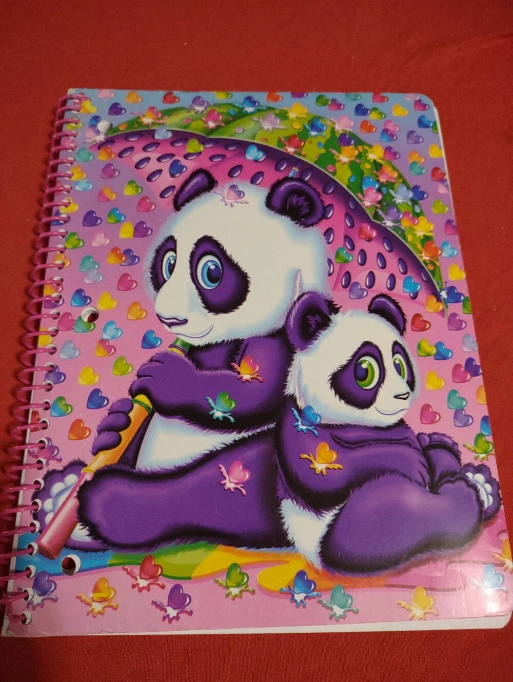 Lisa Frank Notebook spiral Painting Panda New